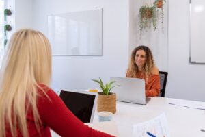 Professional meeting in modern office space